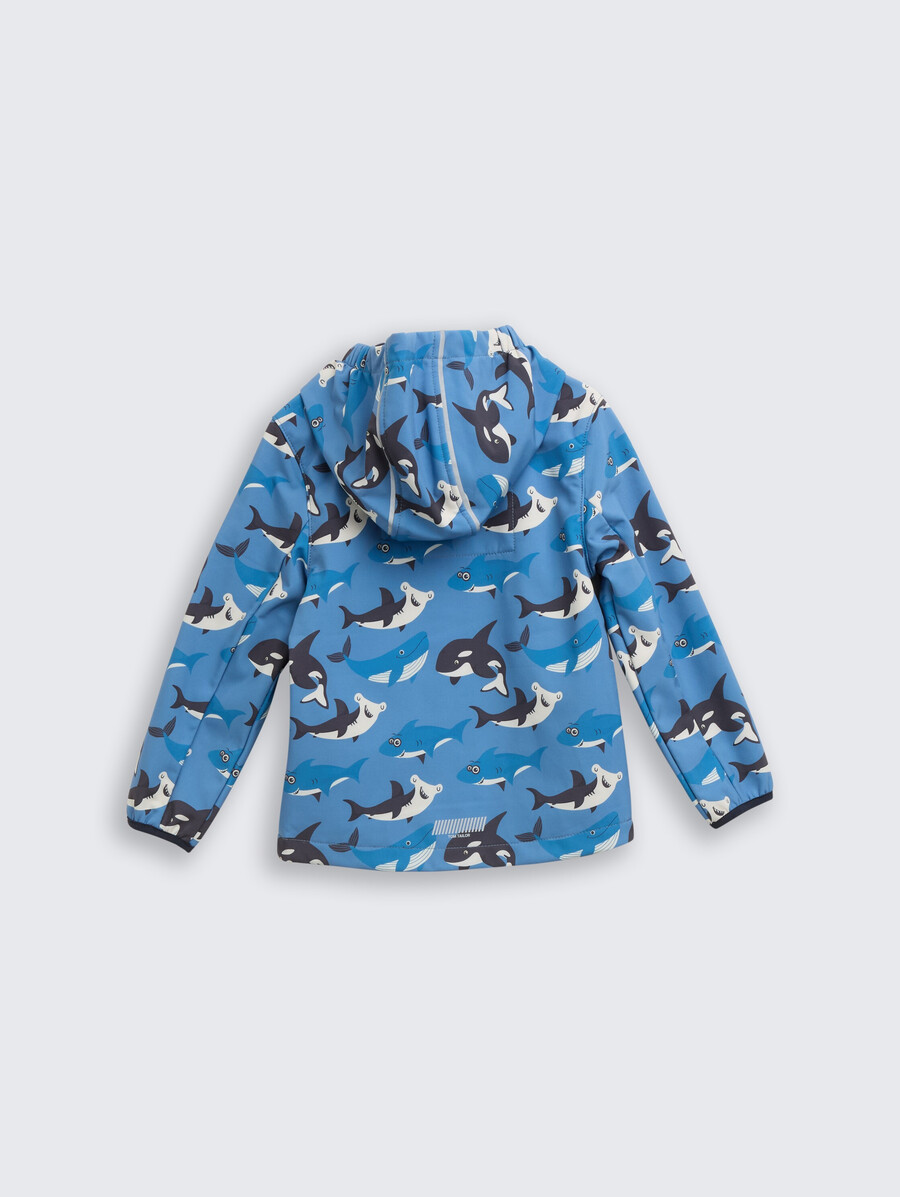 softshelljacke mit allover-print