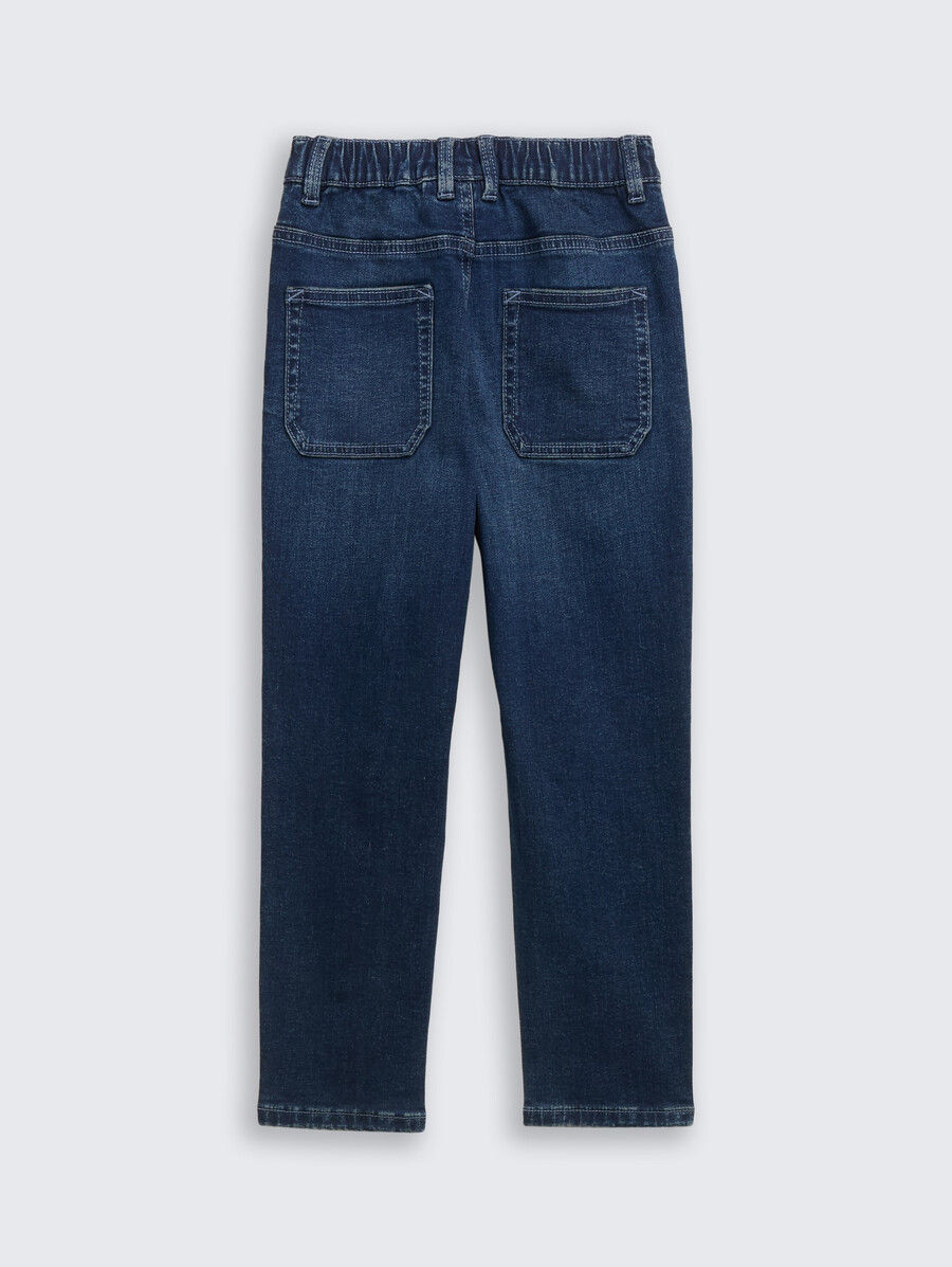 jeans mit lockerer passform und stretchanteil