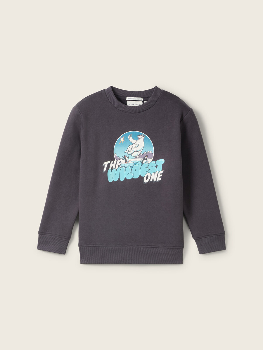 sweatshirt mit motivdruck