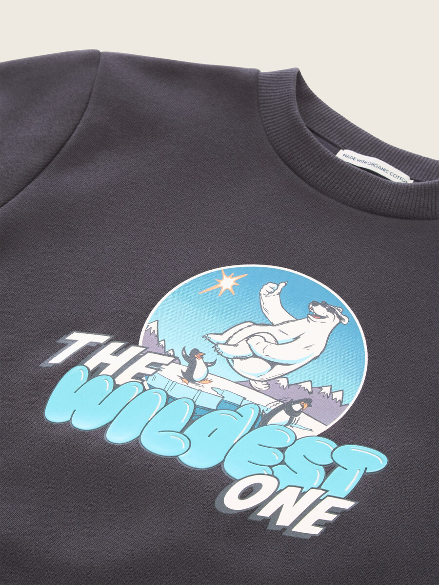sweatshirt mit motivdruck