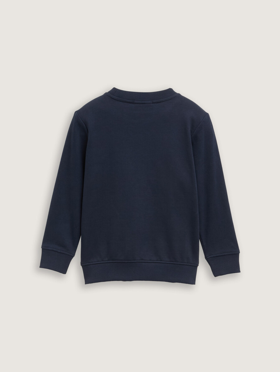 sweatshirt mit logo-aufnäher