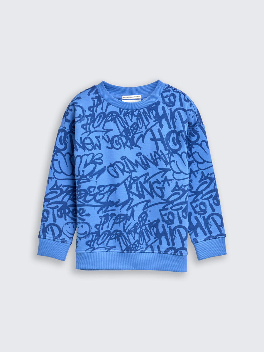 oversized-sweatshirt mit allover-print