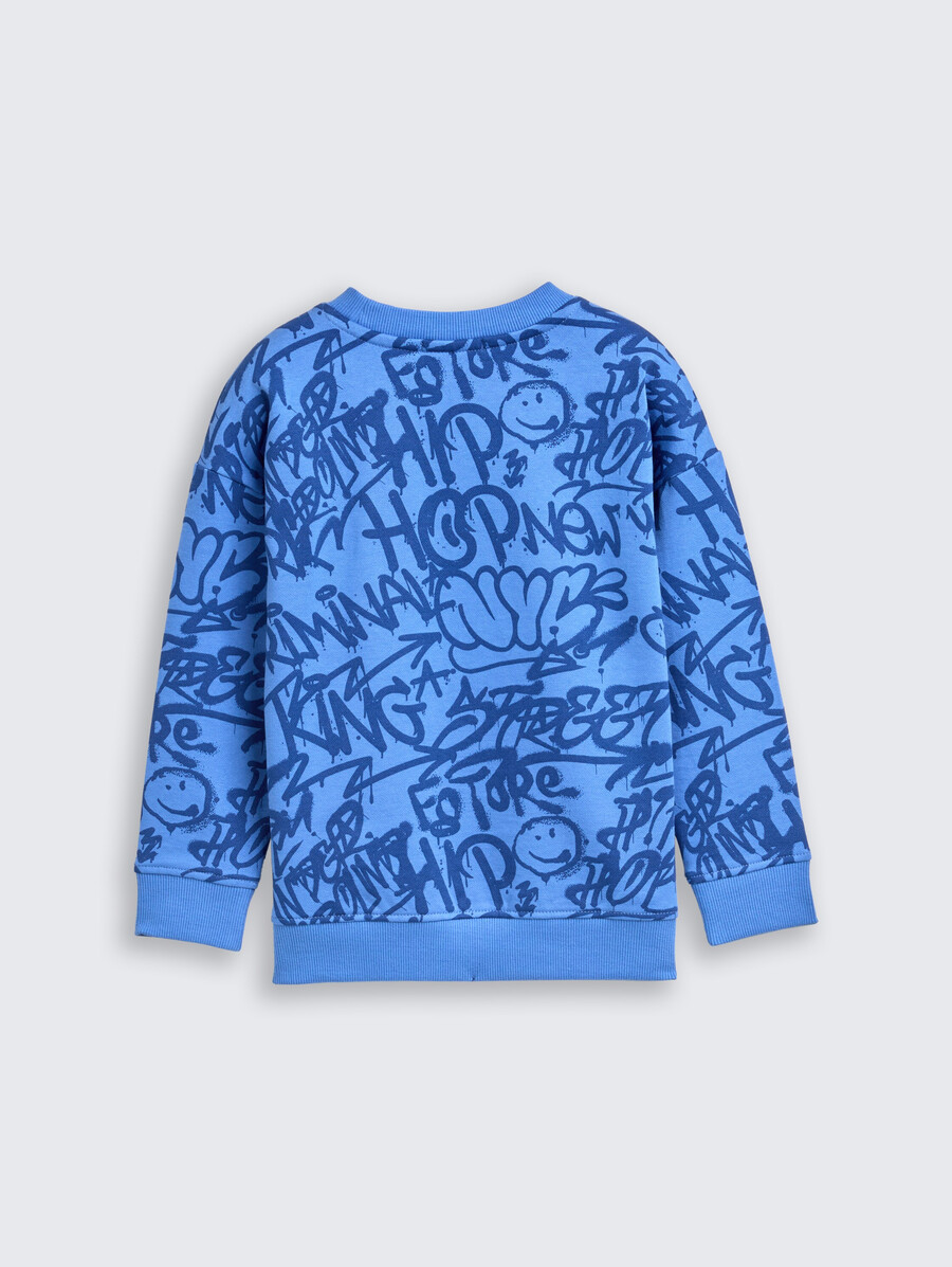 oversized-sweatshirt mit allover-print