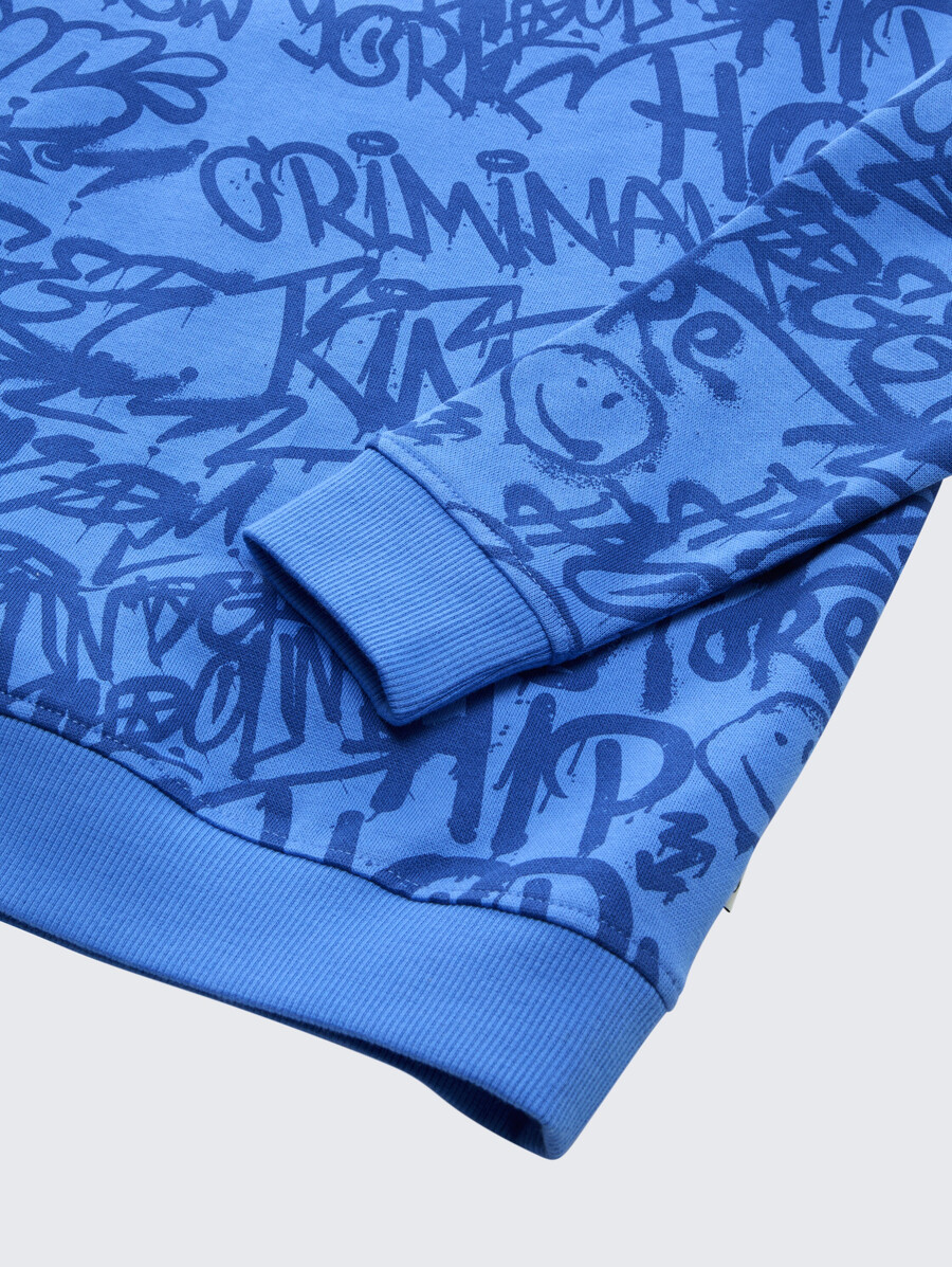oversized-sweatshirt mit allover-print