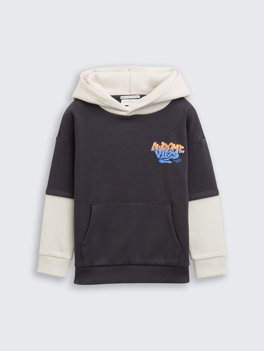 hoodie-sweatshirt im 2-in-1-look