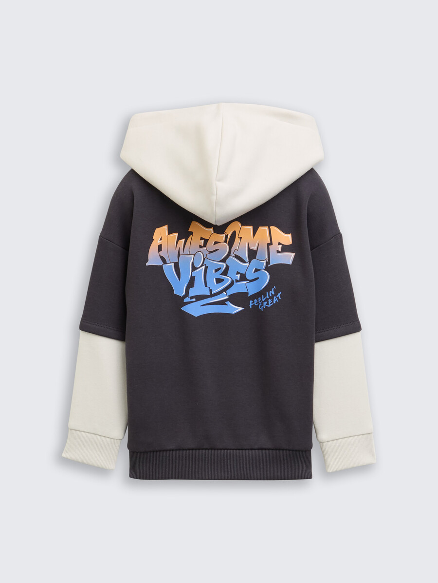 hoodie-sweatshirt im 2-in-1-look