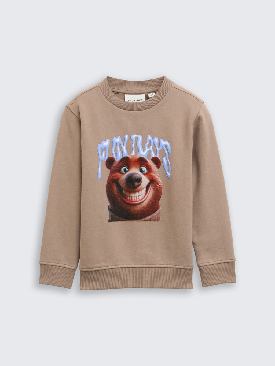 sweatshirt mit motivdruck