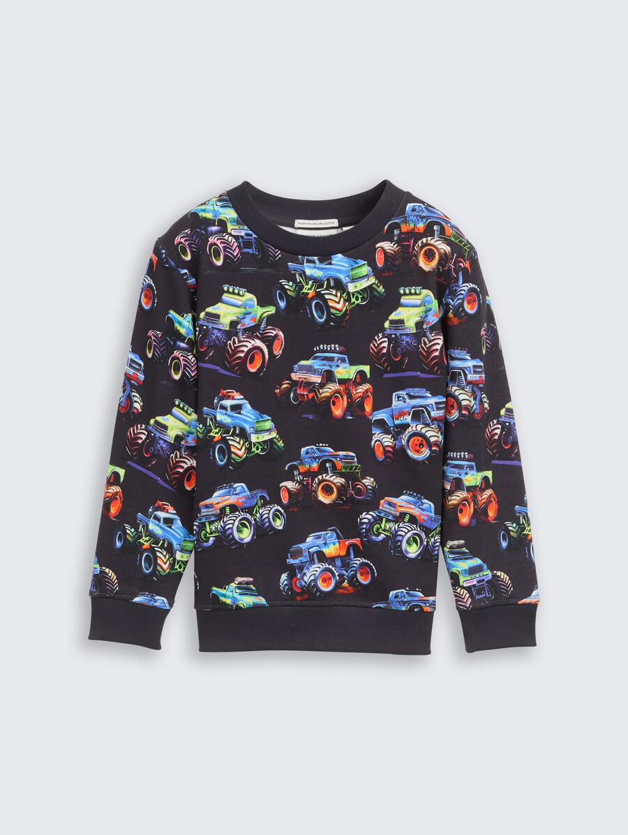 sweatshirt mit allover-print