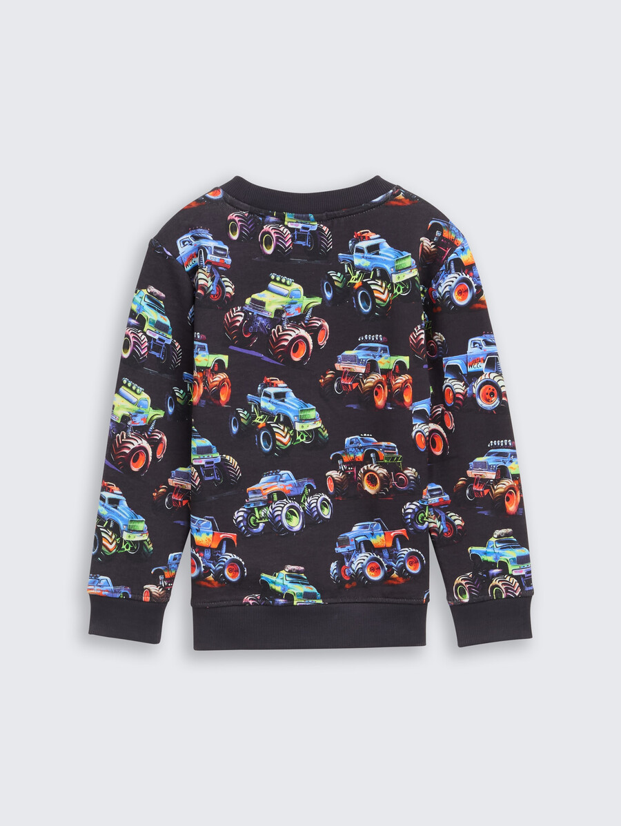 sweatshirt mit allover-print