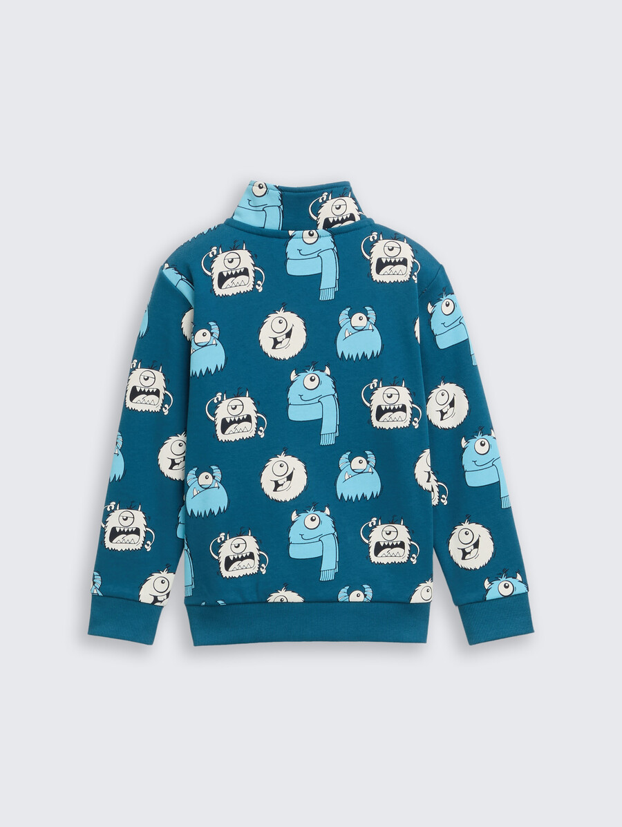 sweatshirtjacke mit allover-print