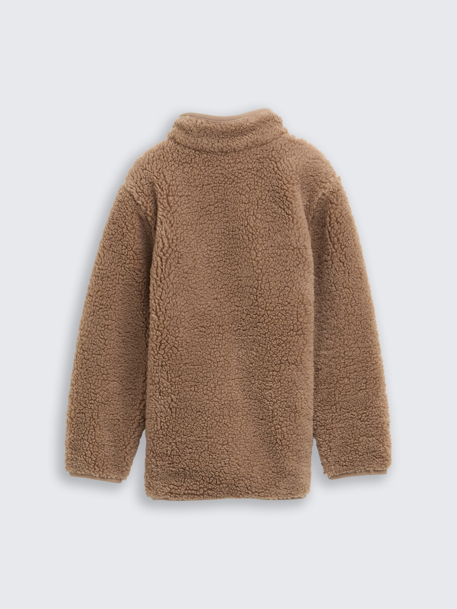 teddy-sweatshirtjacke mit fleece