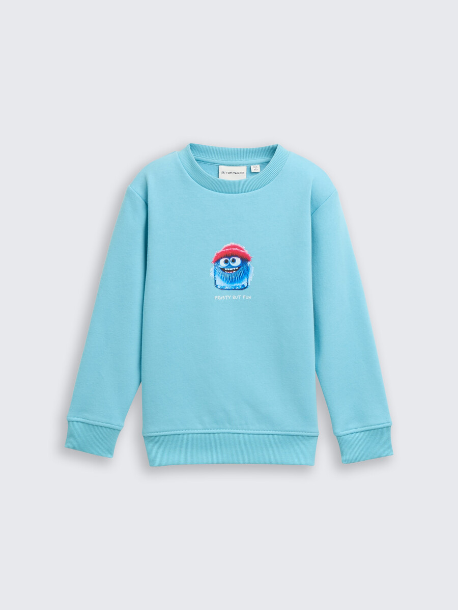 basic-sweatshirt mit aufdruck