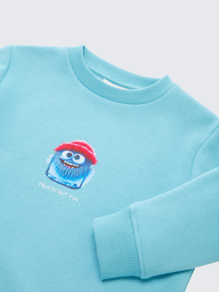 basic-sweatshirt mit aufdruck