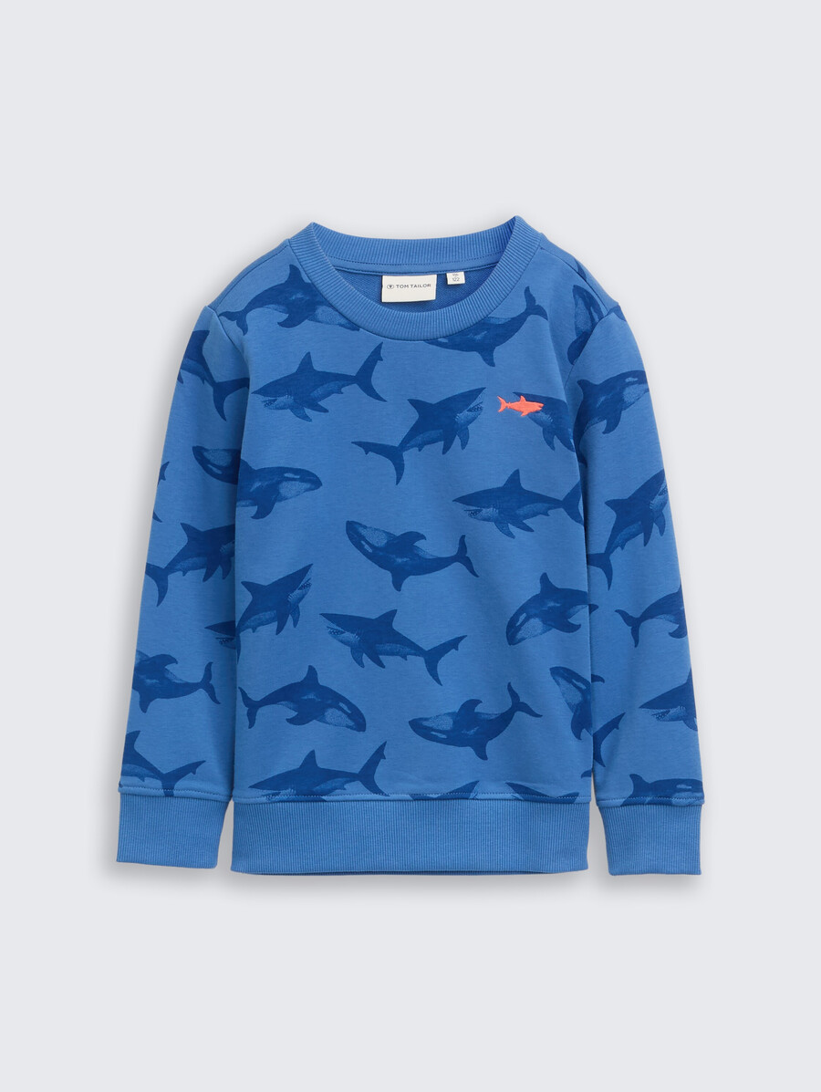 einfaches sweatshirt mit allover-print