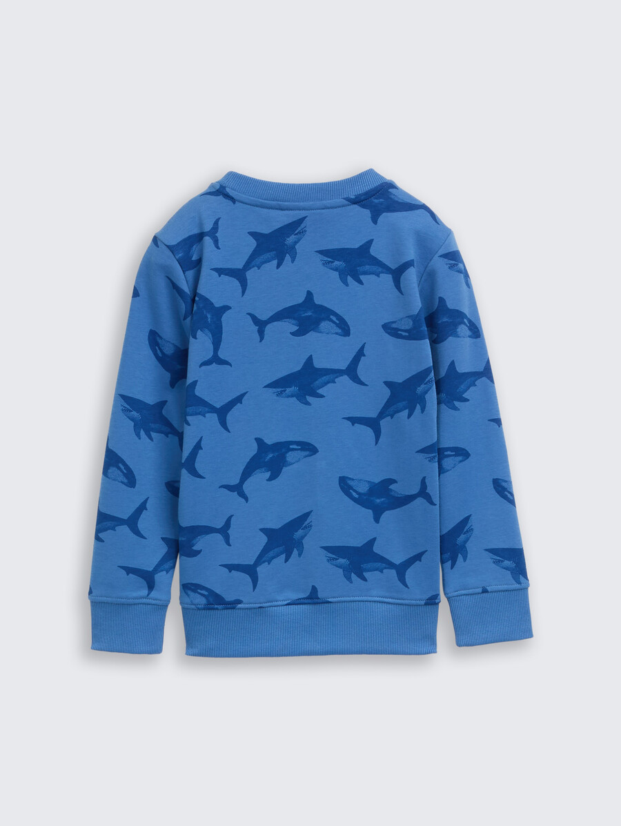 einfaches sweatshirt mit allover-print