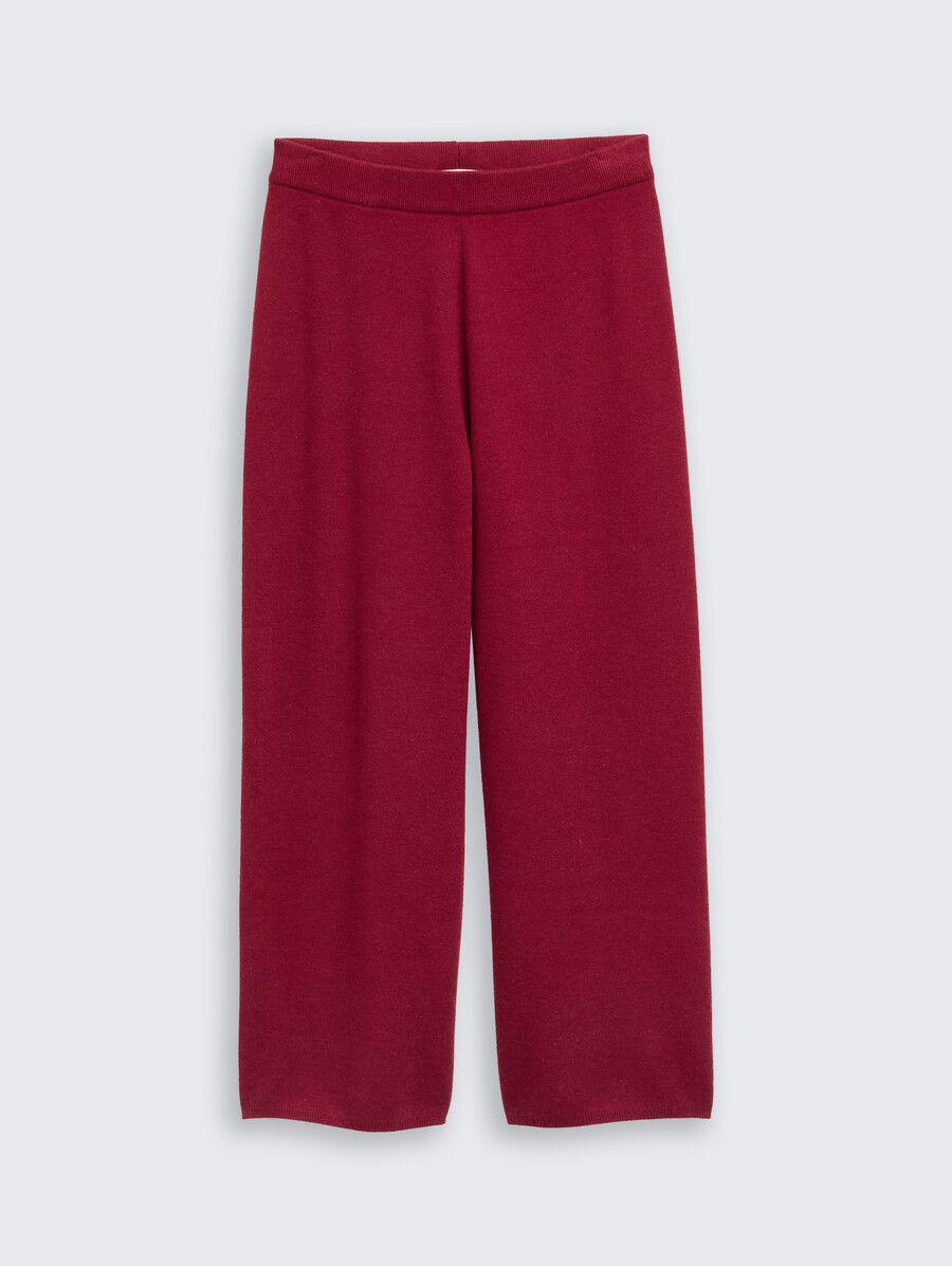 gemütliche strickhose mit weitem bein