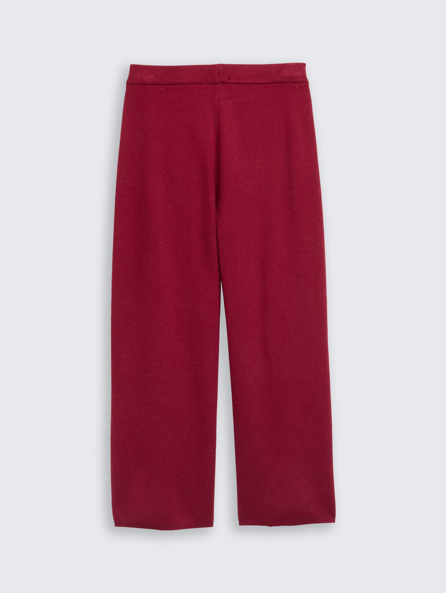 gemütliche strickhose mit weitem bein