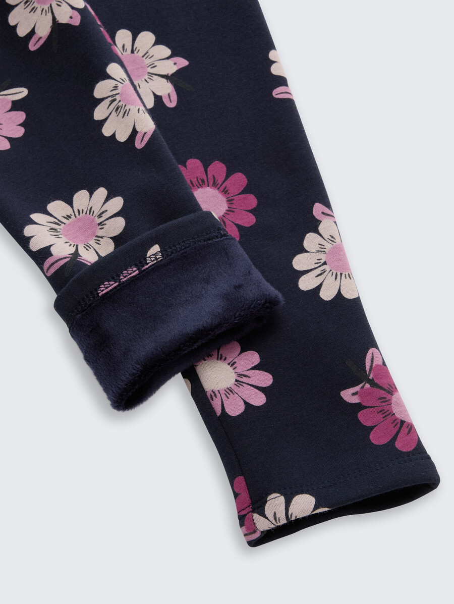 thermoleggings mit allover-print
