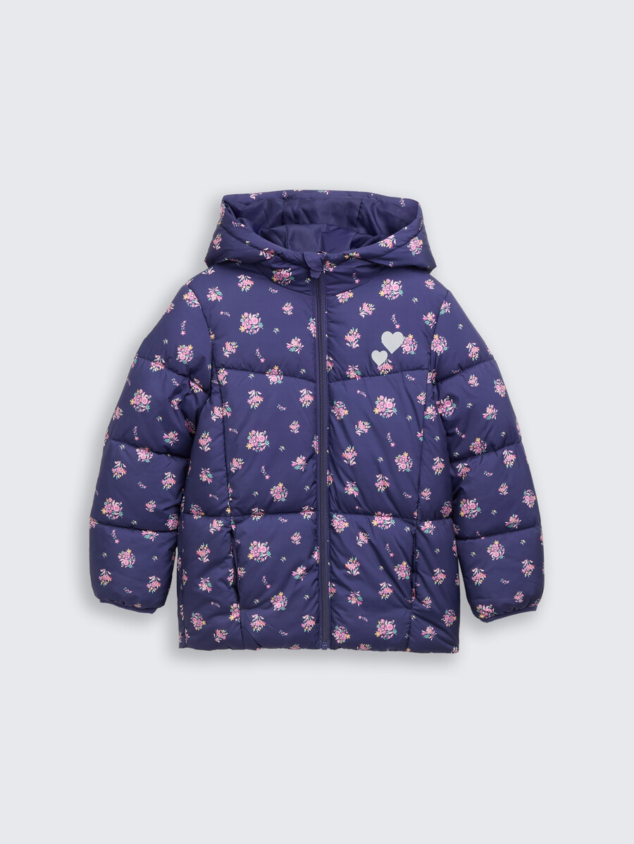steppjacke mit allover-print