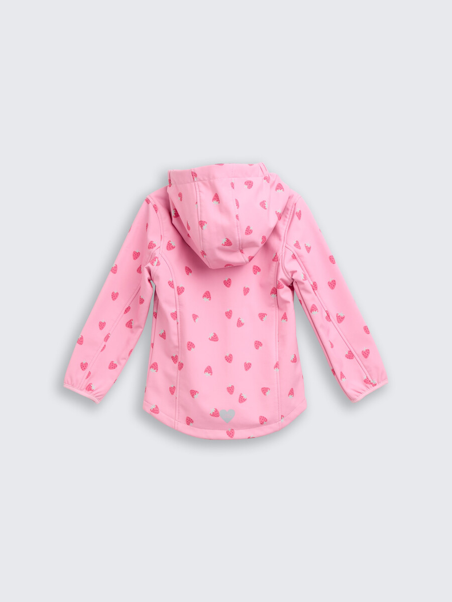 softshelljacke mit allover-print