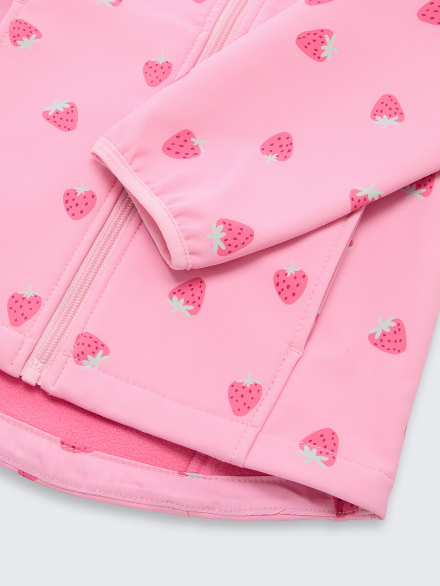 softshelljacke mit allover-print