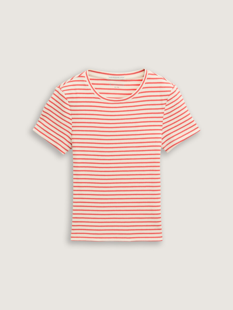 geripptes t-shirt mit muster