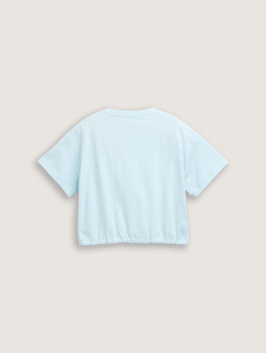 kurzes t-shirt mit kordelzug