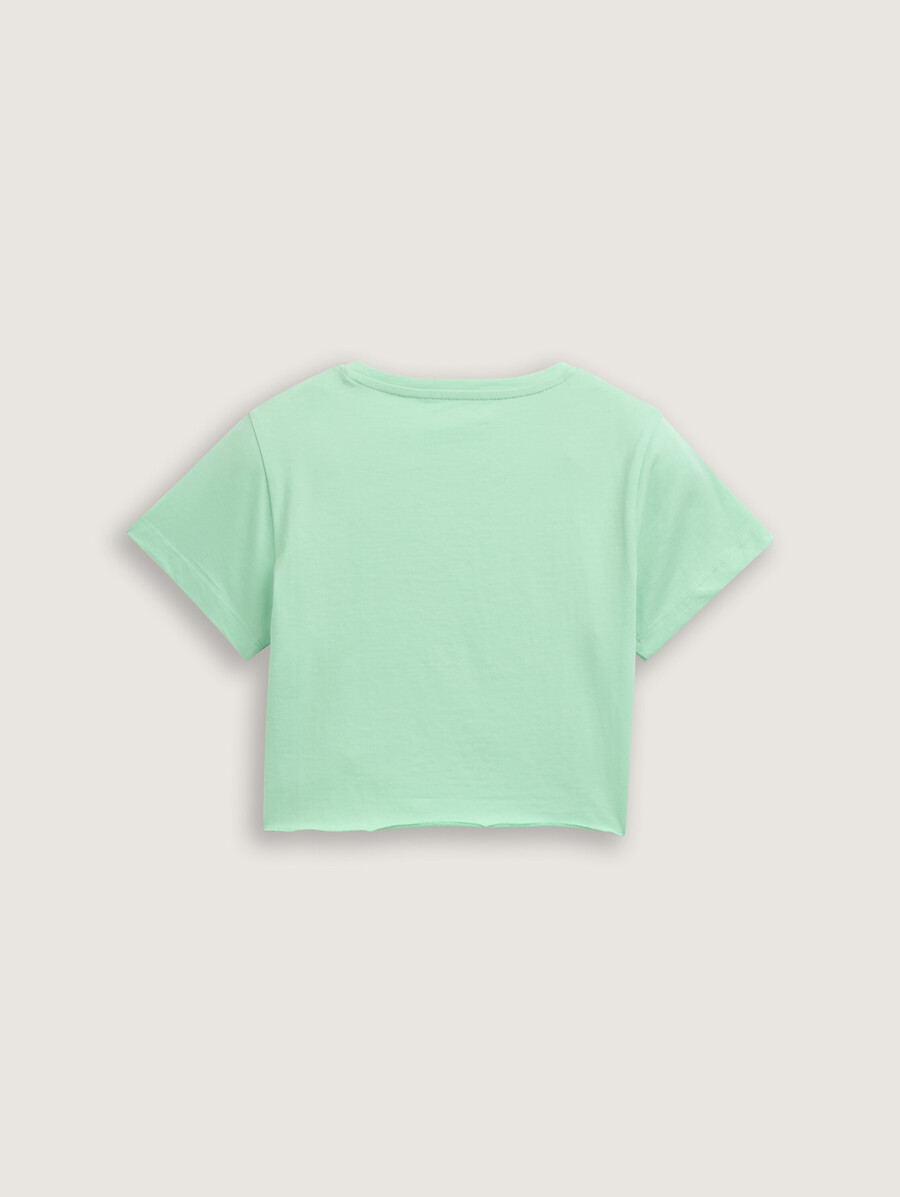 kurzes t-shirt mit aufdruck