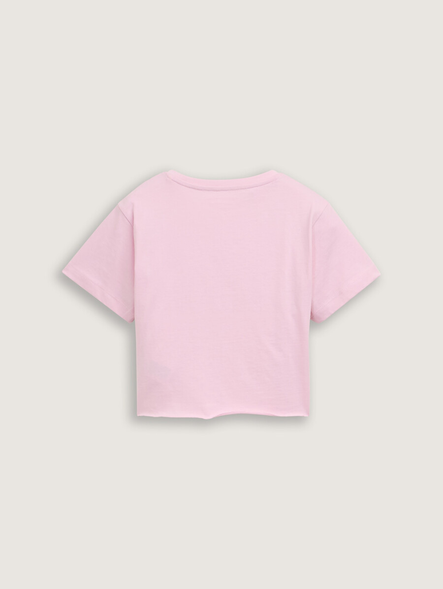 kurzes t-shirt mit aufdruck