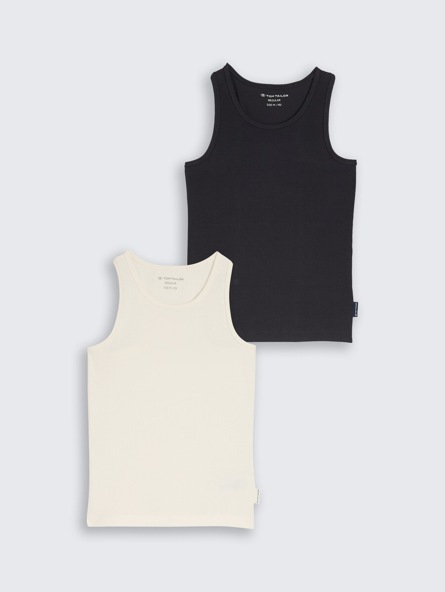 einfaches rippchen-top im 2er-pack