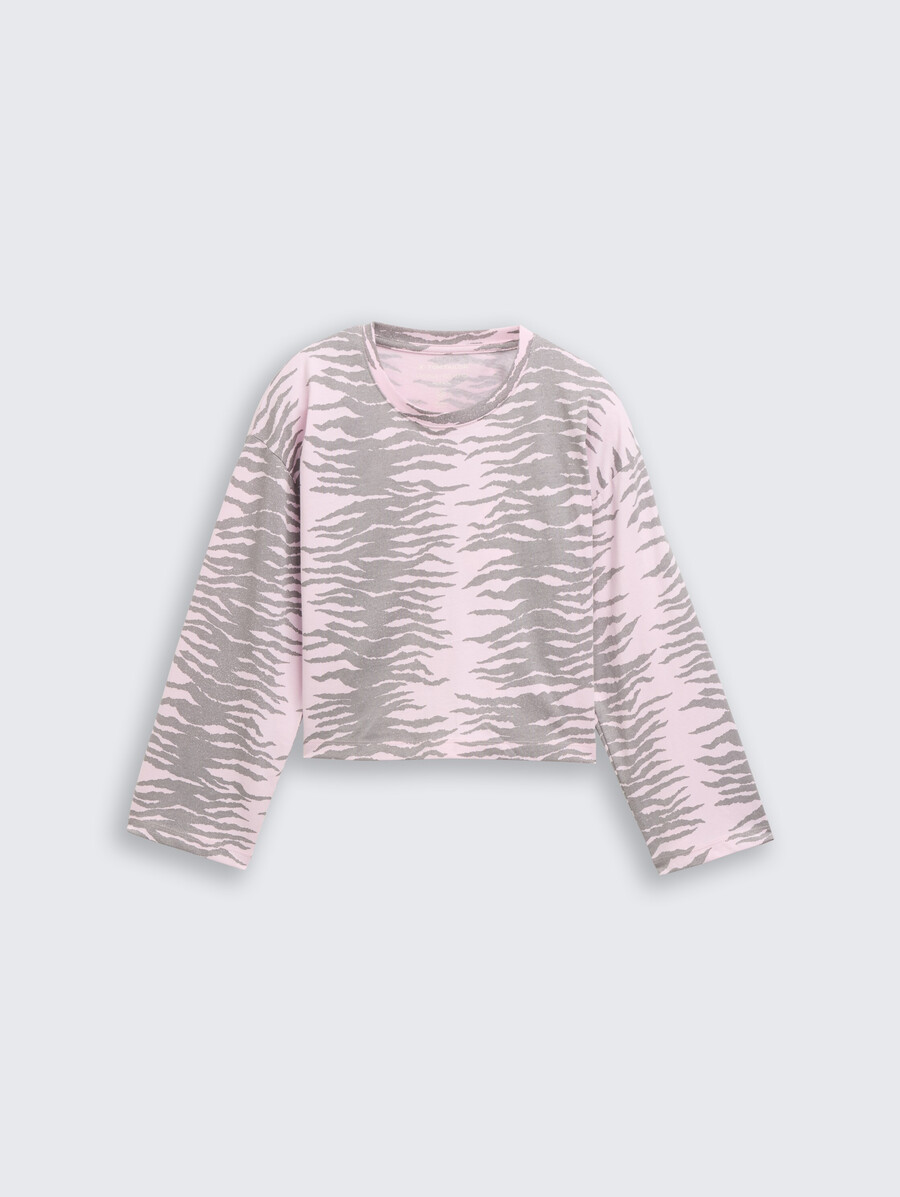 kurzes langarmshirt mit muster