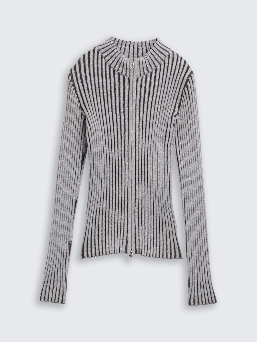 strickjacke mit reißverschluss