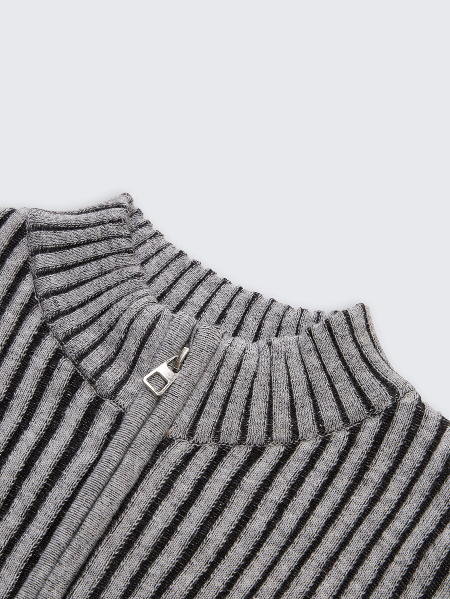 strickjacke mit reißverschluss