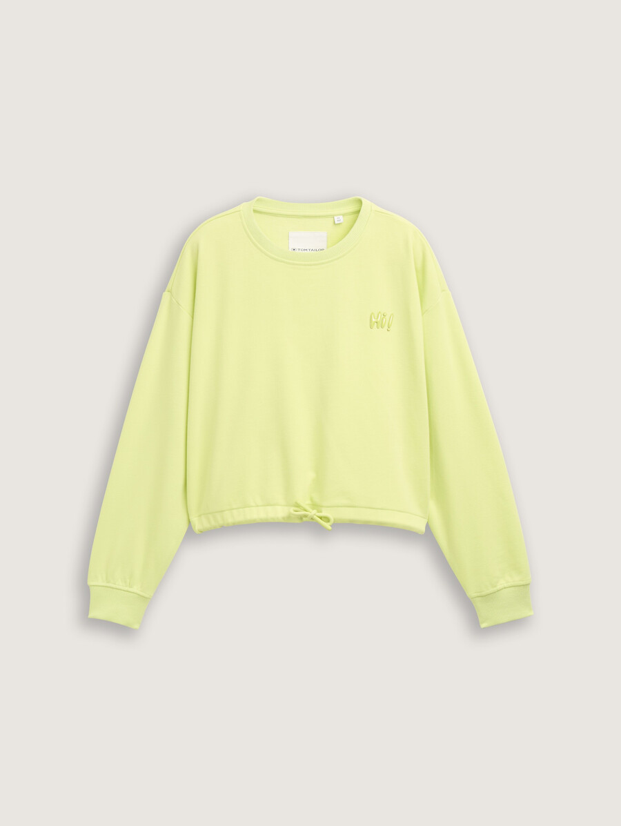 kurzes sweatshirt mit aufdruck