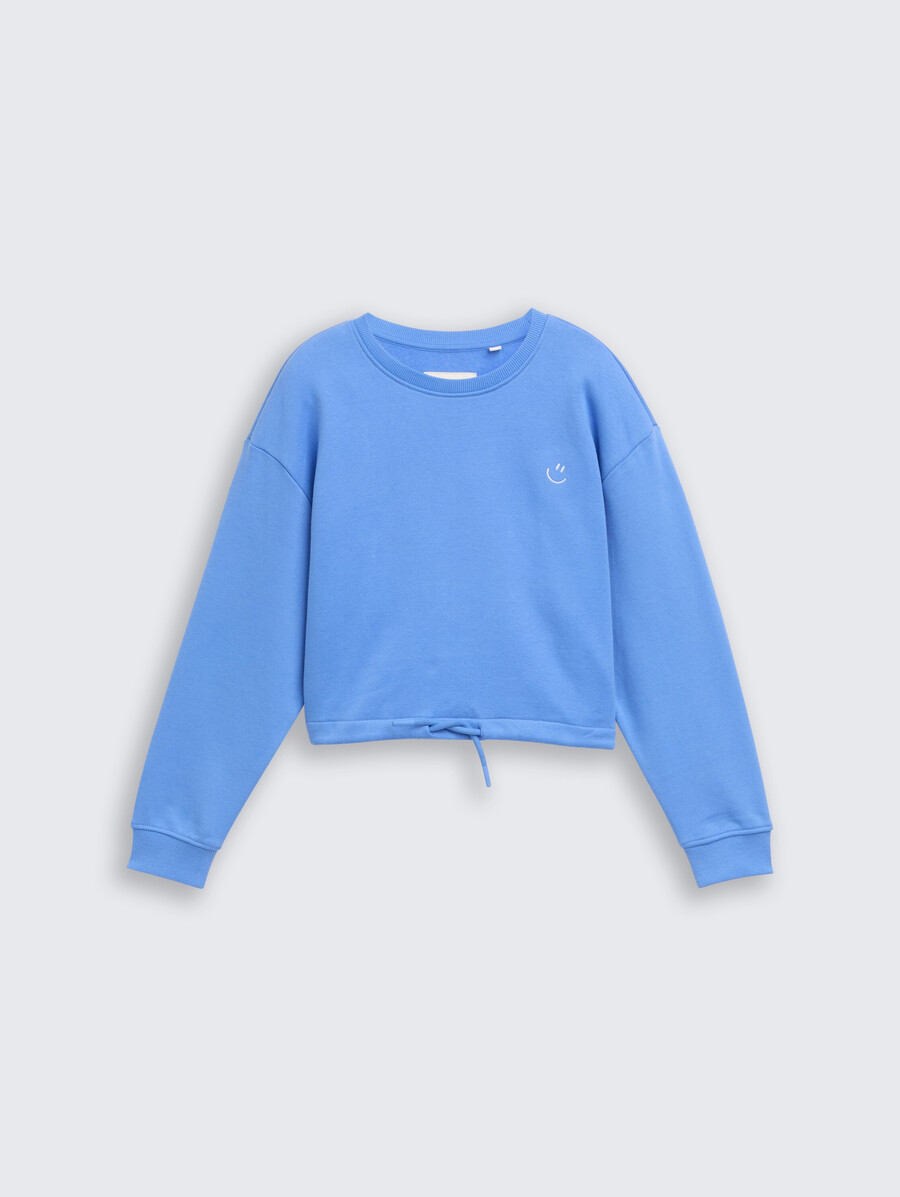 kurzes sweatshirt mit stickerei