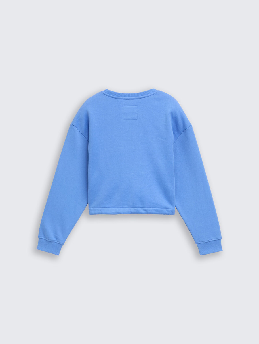 kurzes sweatshirt mit stickerei
