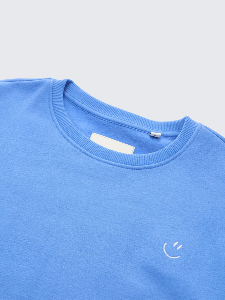 kurzes sweatshirt mit stickerei