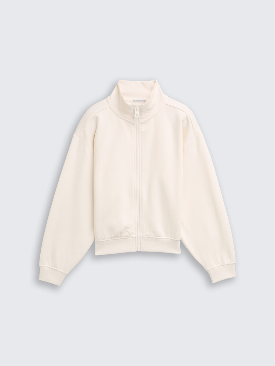 oversized-sweatjacke mit stehkragen