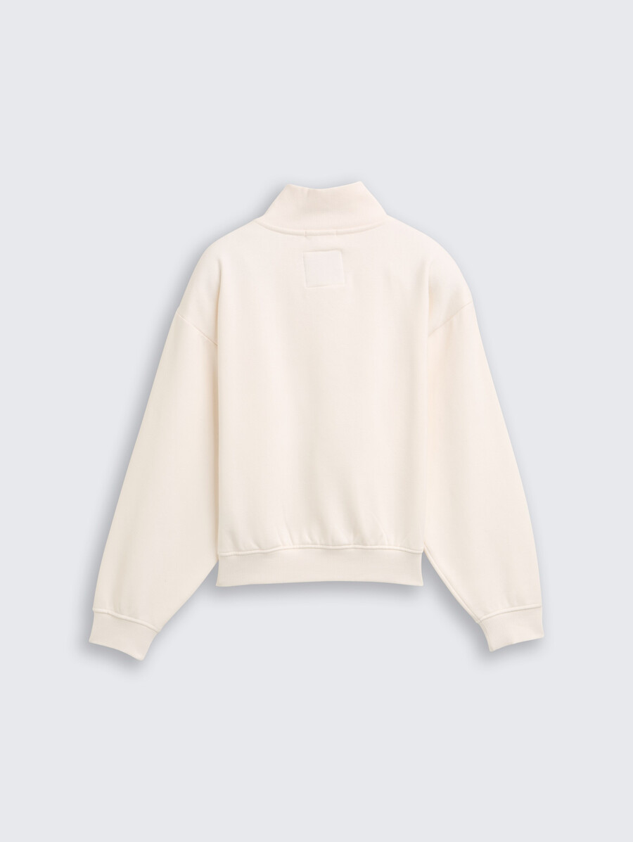 oversized-sweatjacke mit stehkragen
