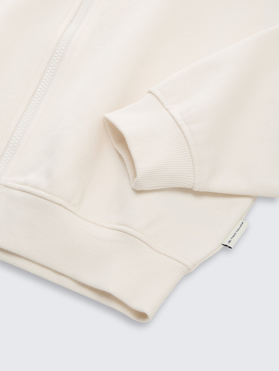 oversized-sweatjacke mit stehkragen