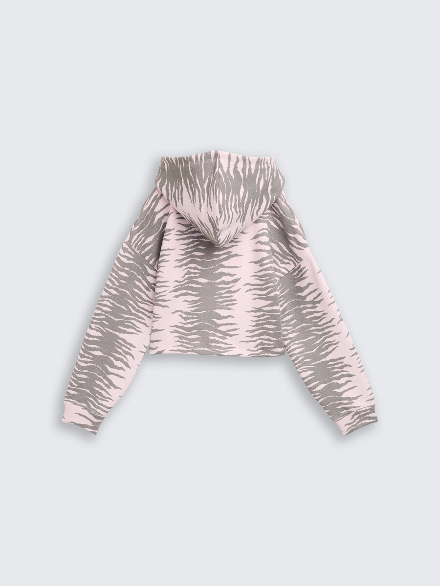 kurz geschnittener hoodie mit muster