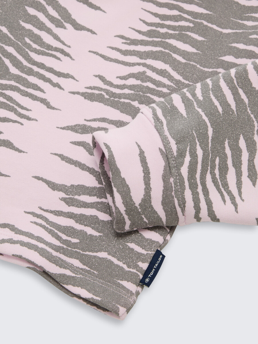 kurz geschnittener hoodie mit muster