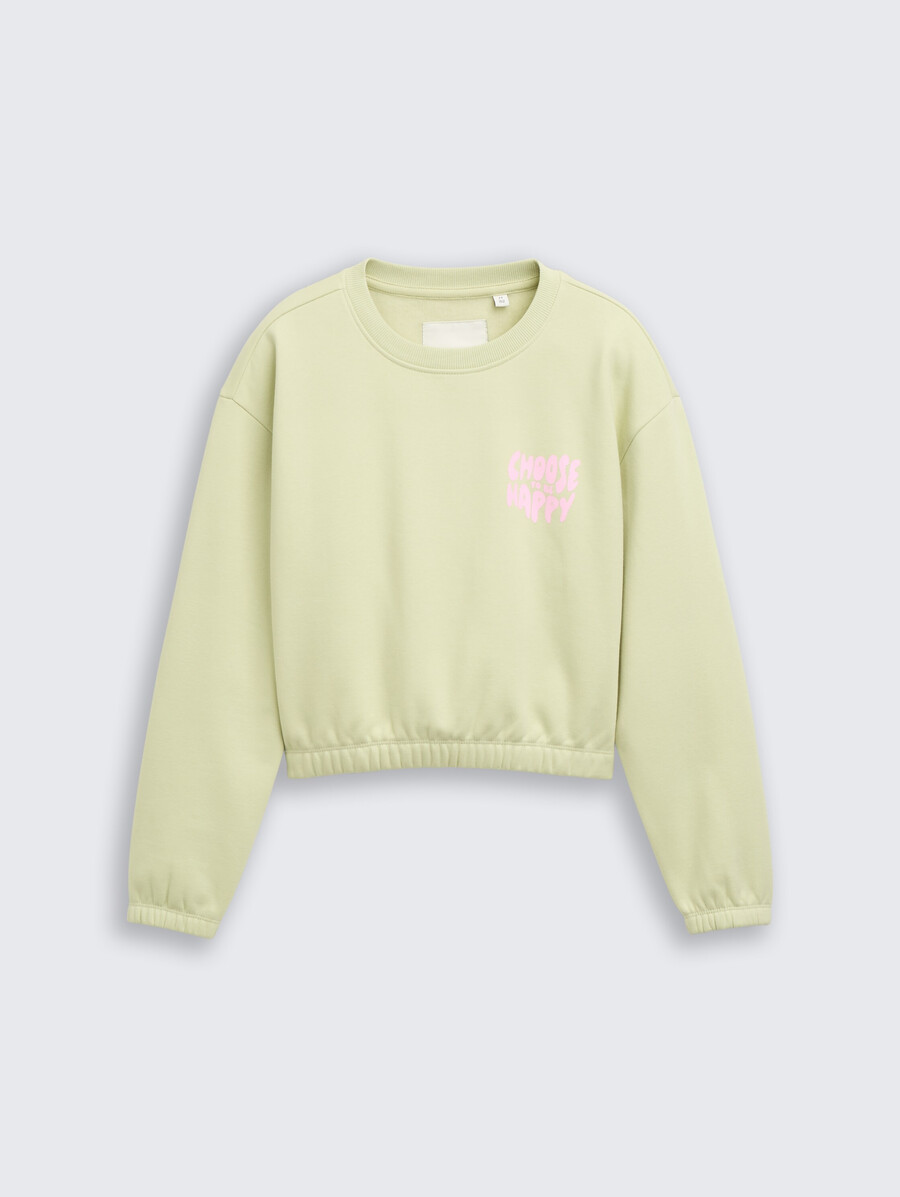 kurzes sweatshirt mit aufdruck
