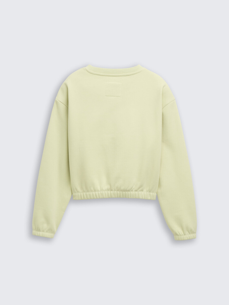 kurzes sweatshirt mit aufdruck