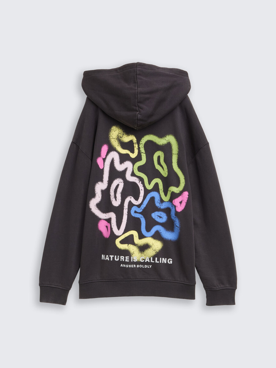 oversize-hoodie mit rückendruck