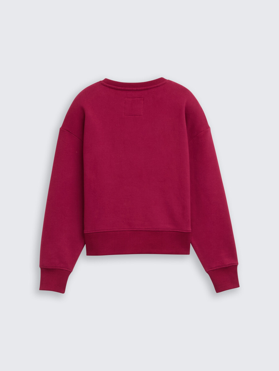 einfaches sweatshirt mit aufnäher