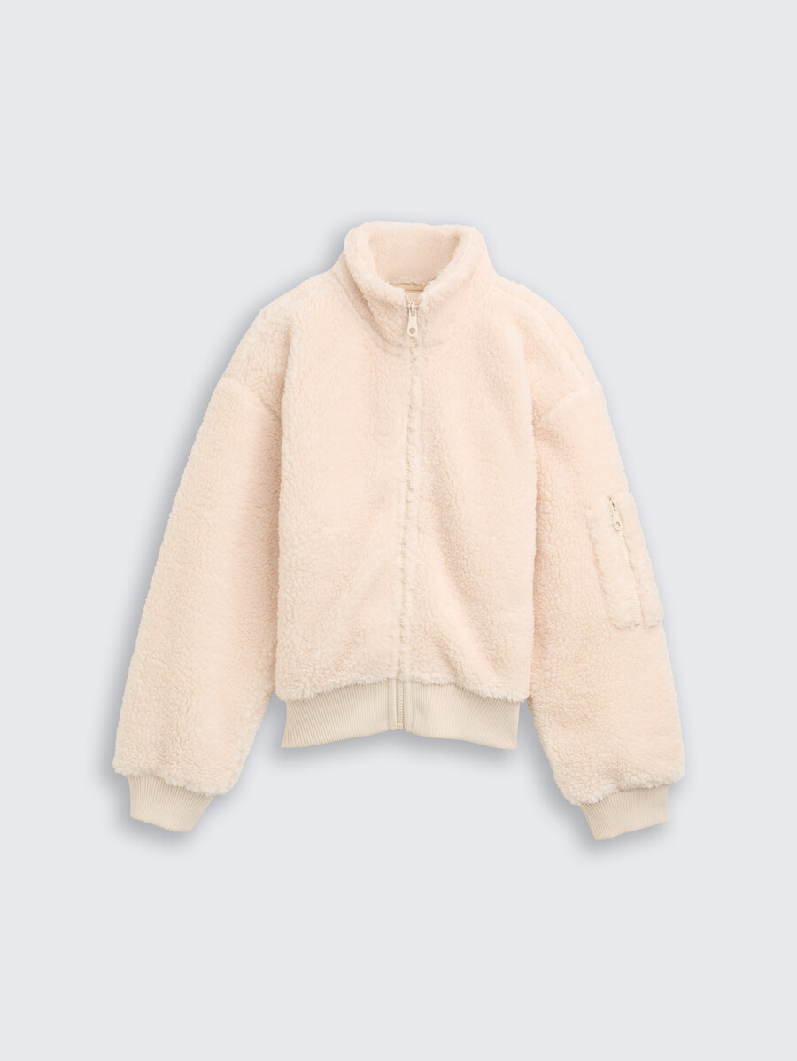 kurze teddyjacke mit fleece