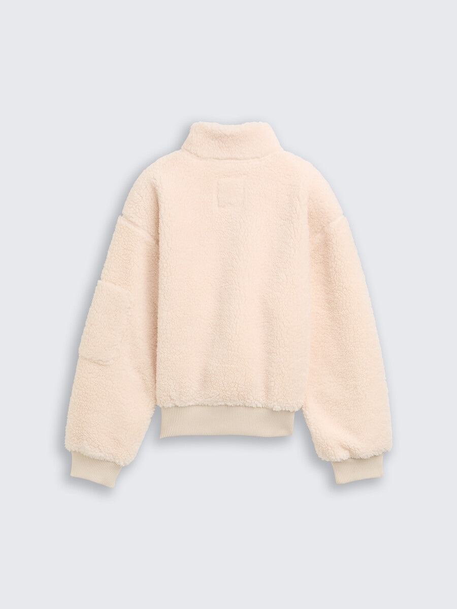 kurze teddyjacke mit fleece