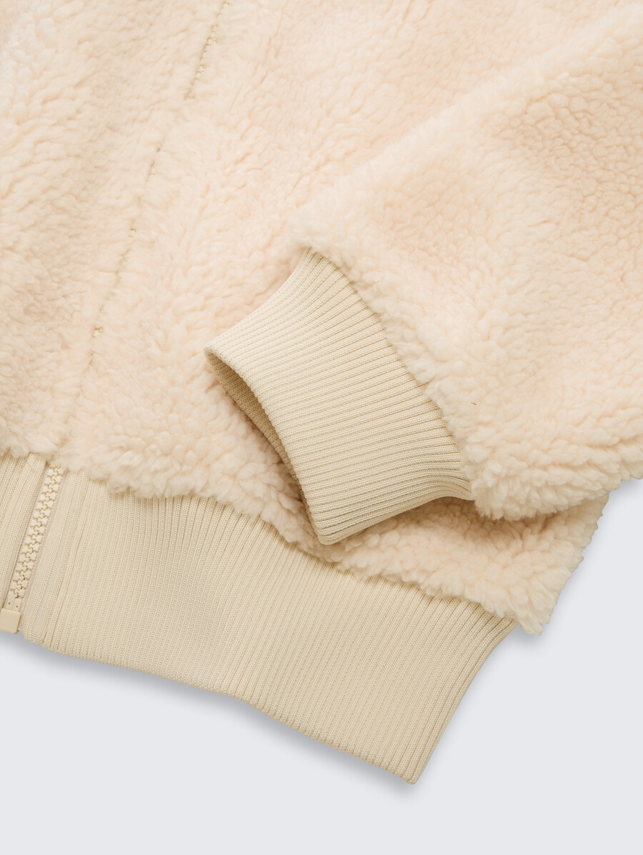 kurze teddyjacke mit fleece