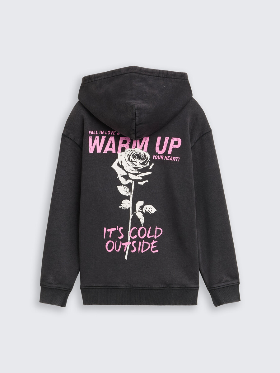 oversize-hoodie mit rückendruck